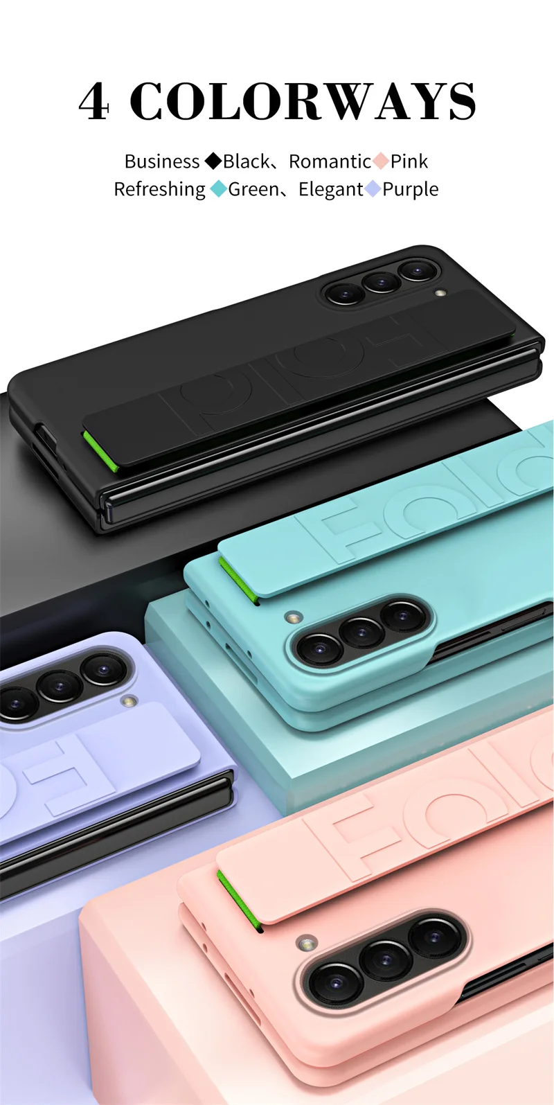 Матовый жесткий пластиковый чехол для samsung galaxy z fold 5 4 3 6 - Фотография_3