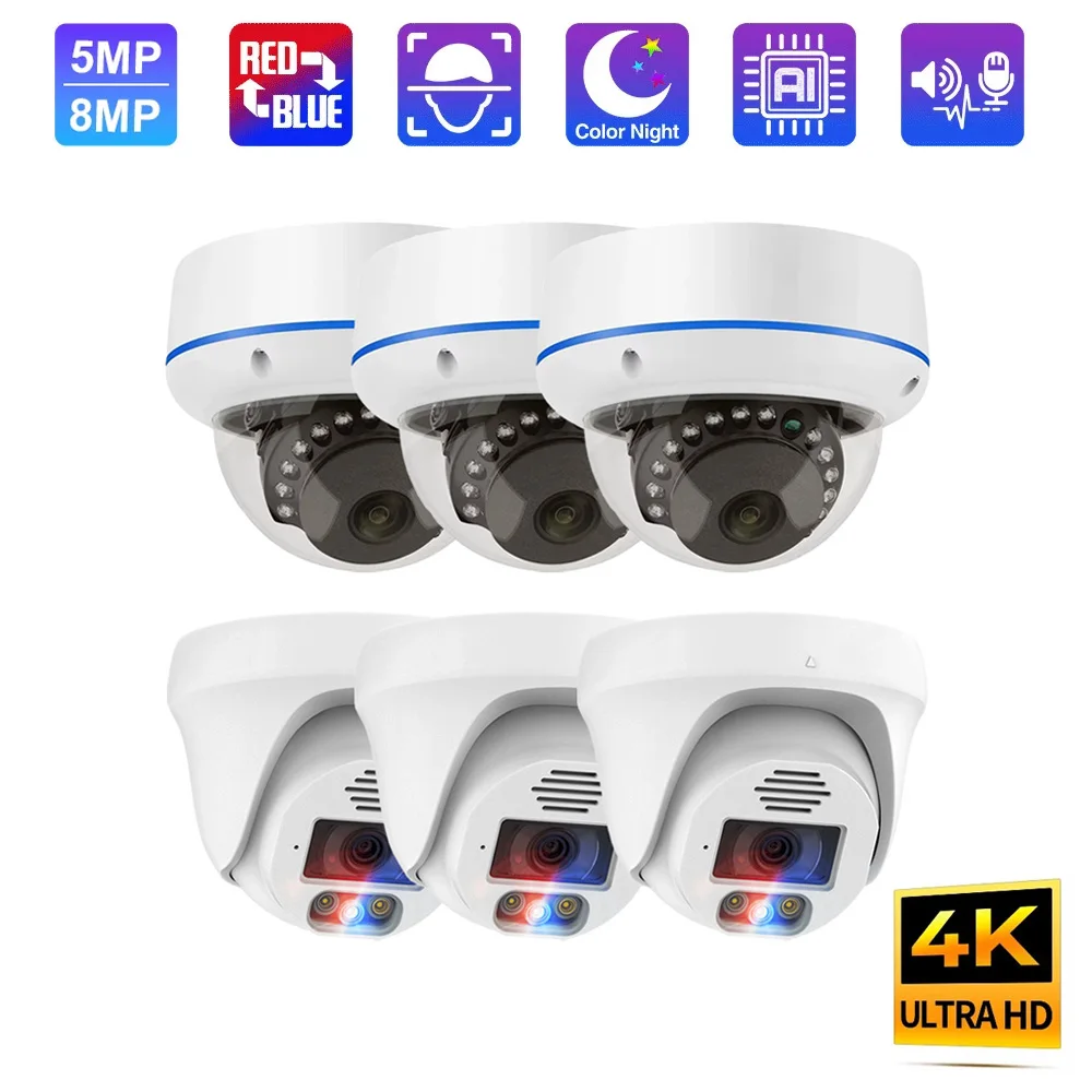 4k 8mp 5mp poe сетевые камеры домашняя