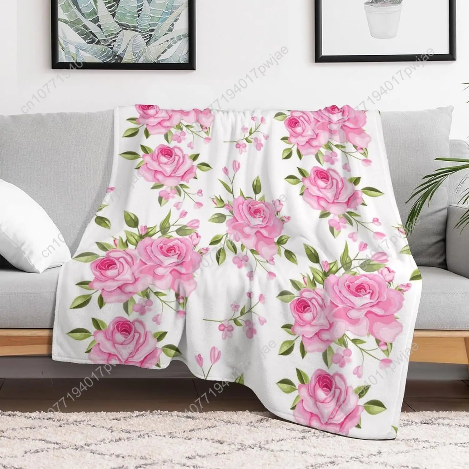 Одеяло с розовым цветком - Фотография_2