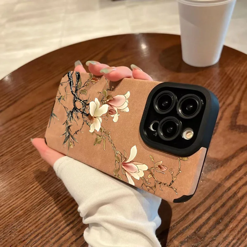 Элегантный чехол для телефона с цветком магнолии для iphone 17 - Фотография_3