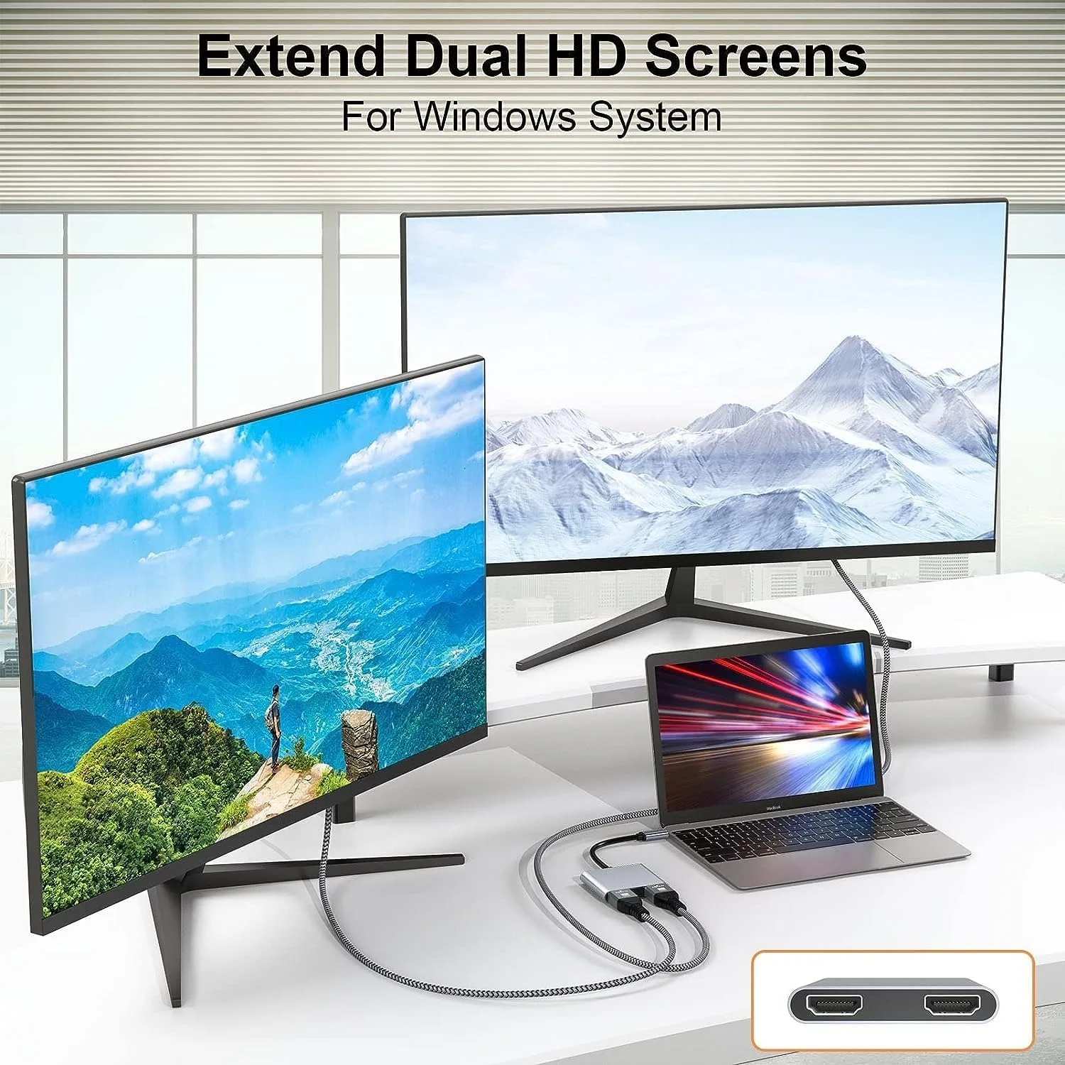 Адаптер usb c thunderbolt3 с двойным дисплеем 4k hd - Фотография_5