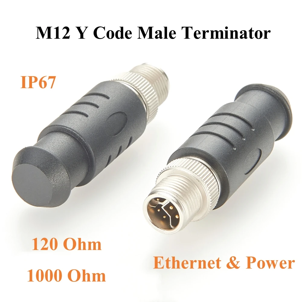 Ip67 m12 y-код, 8-контактный разъем-терминатор
