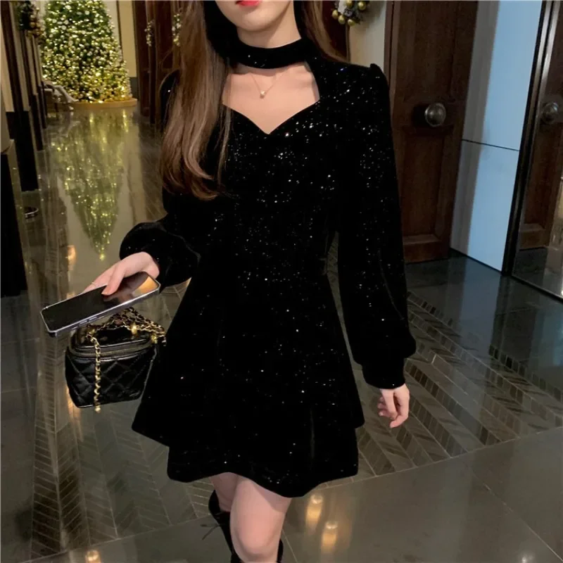 Женское винтажное платье с блестками - Фотография_6