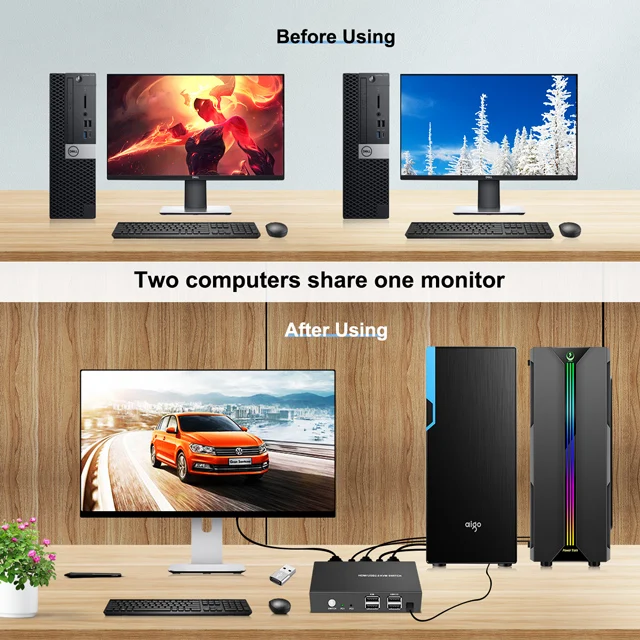 Usb kvm переключатель hdmi сплиттер - Фотография_4