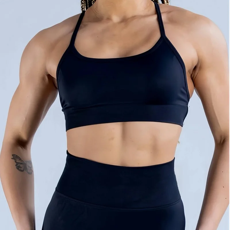 Женский спортивный бюстгальтер без логотипа с открытой спиной - Фотография_4