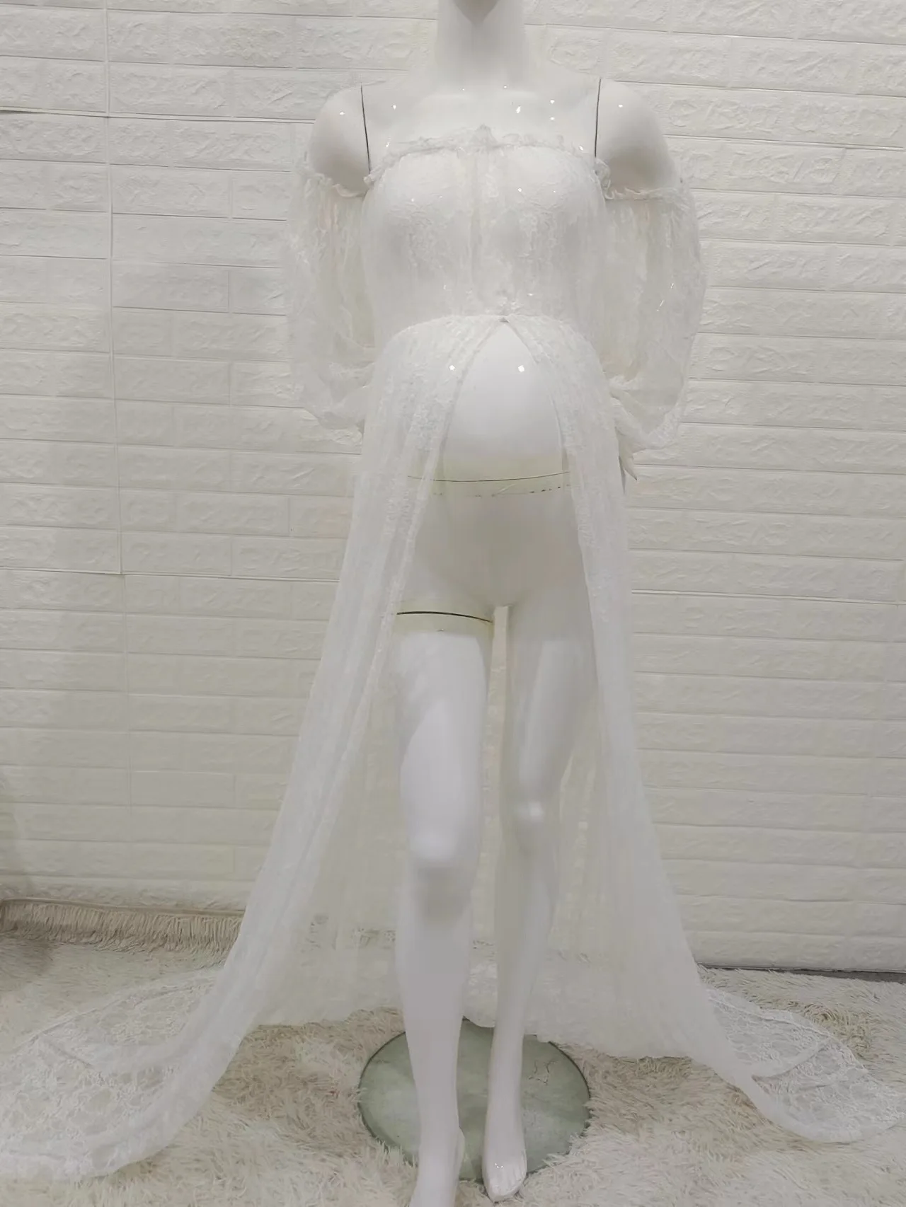 Макси-платья для фотосессии для беременных с открытыми плечами - Фотография_6