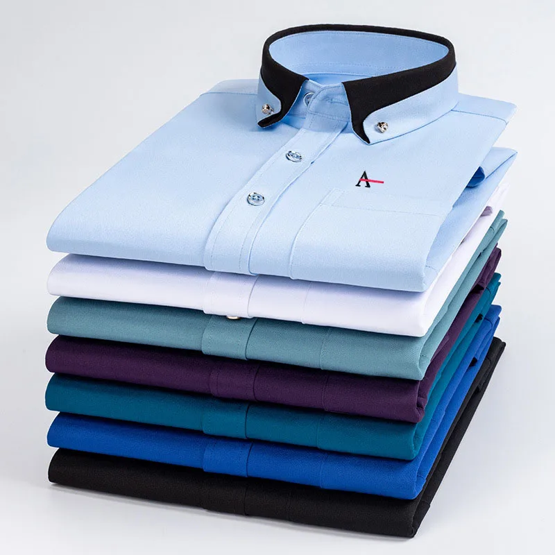 Nova camisa social masculina com abotoadura france clássica