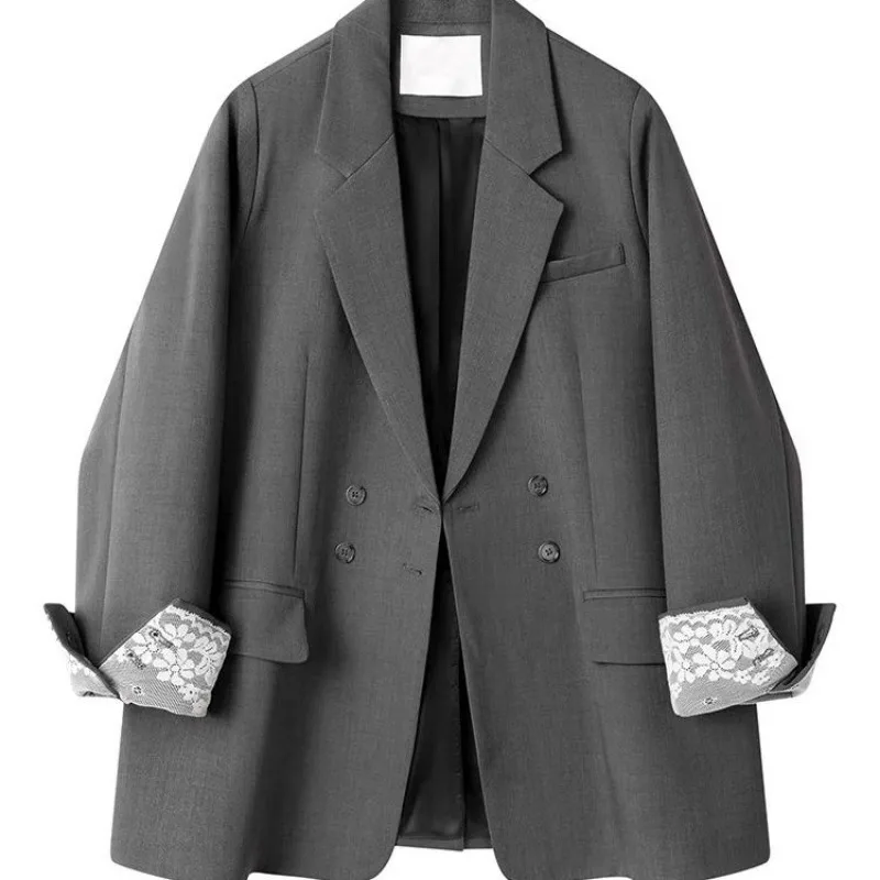 Роскошный серый, черный блейзер,