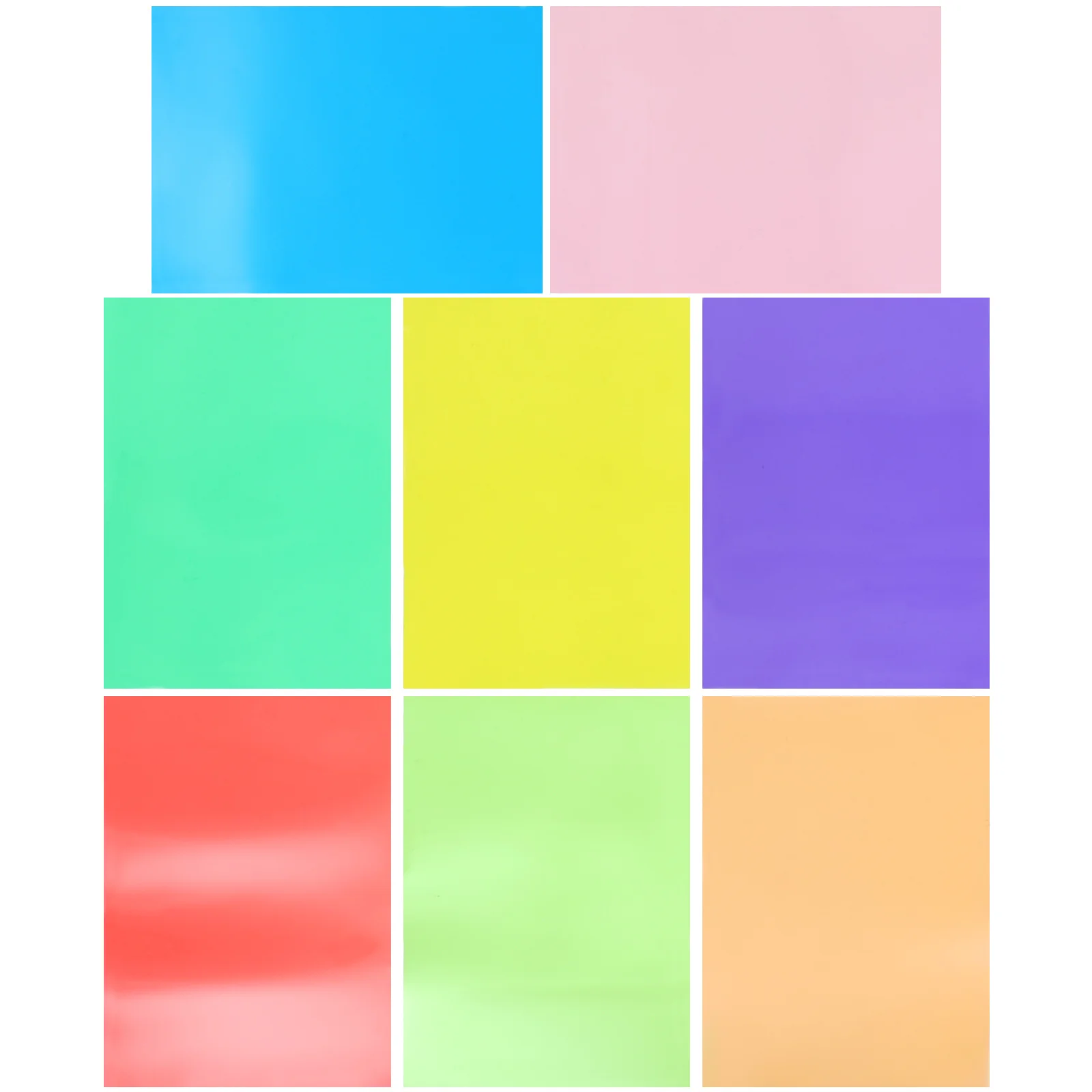 9 листов, прозрачные цветные целлофановые листы - Фотография_2