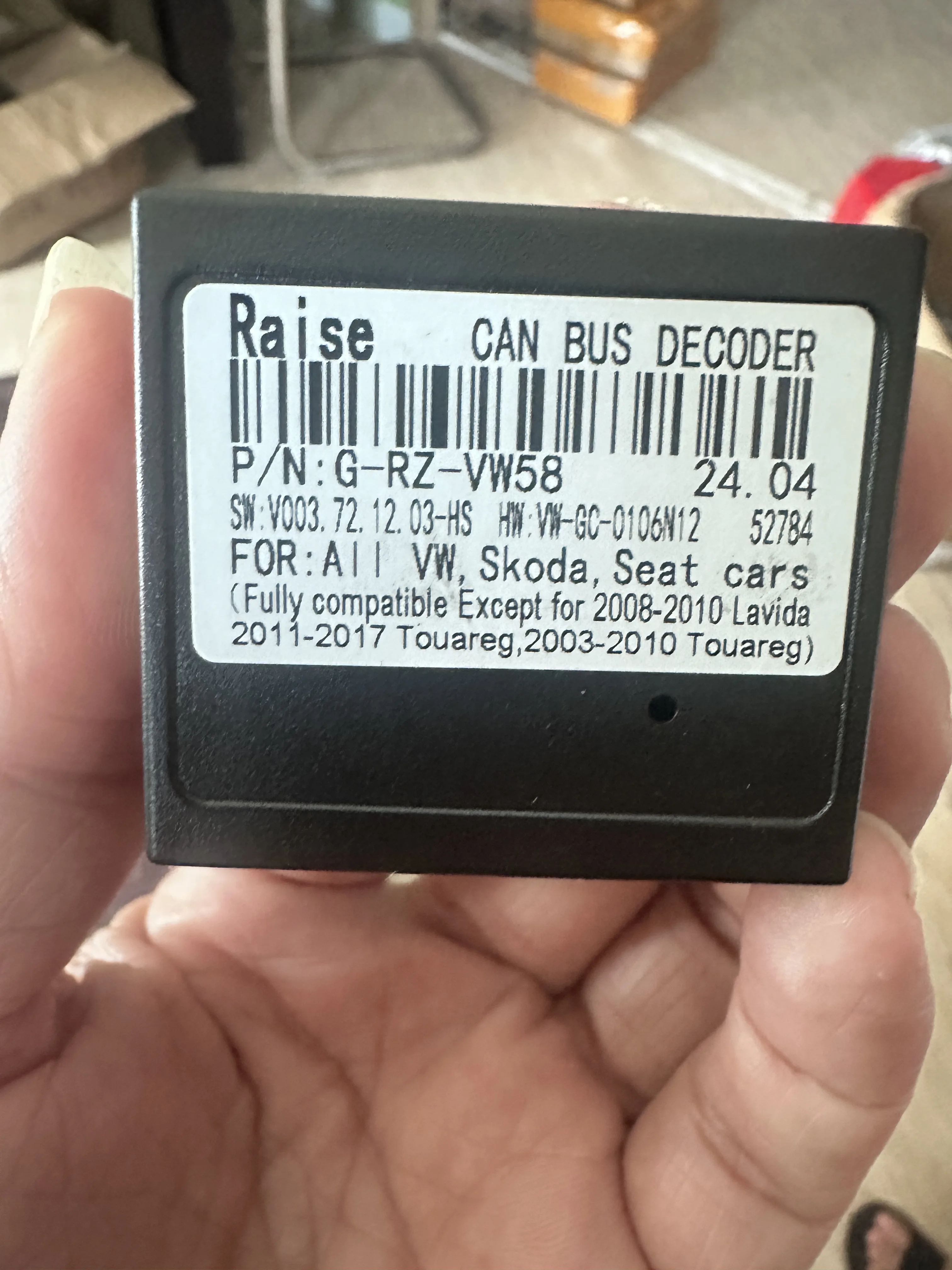 Raise vw-rz-08 vw-rz-58 canbus