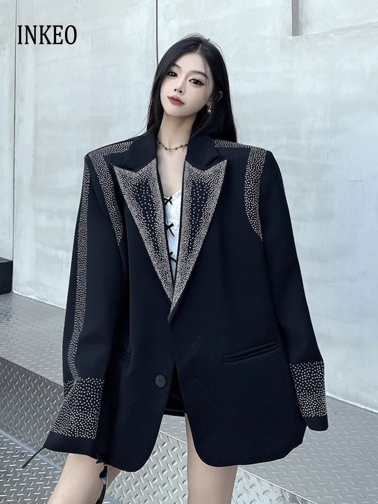 Женский пиджак high street со стразами