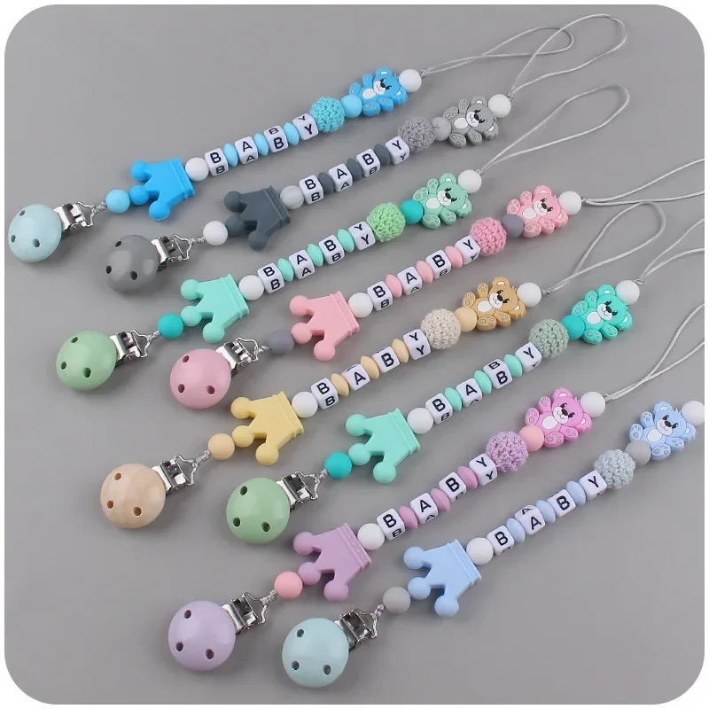 Детские цепочки для соски с индивидуальным именем - Фотография_3