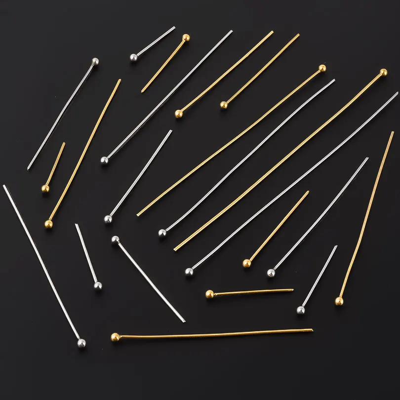 18-каратные позолоченные булавки с шаровой головкой - Фотография_2