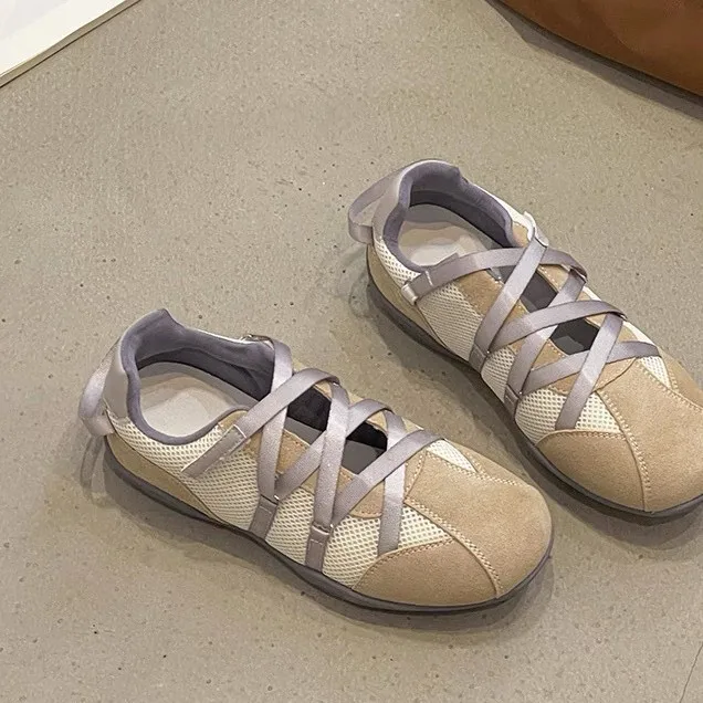 Балетки мэри джейн из натуральной кожи с перекрестными ремешками