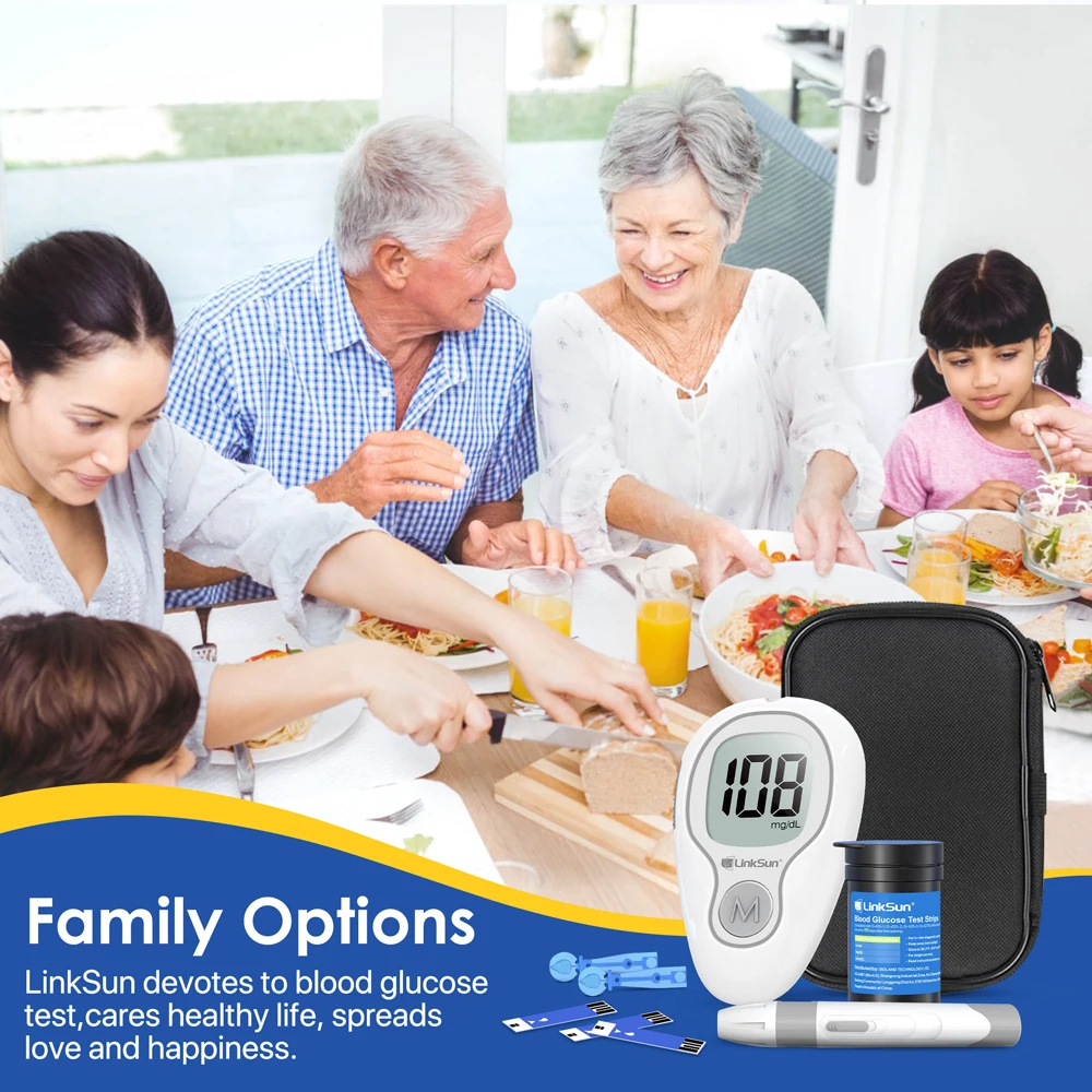 Linksun g-425-3 измеритель уровня глюкозы в крови 10/50/100 шт - Фотография_6