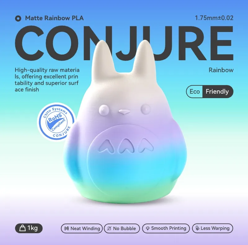 Conjure silk pla радужный матовый многоцветный 1 - Фотография_2