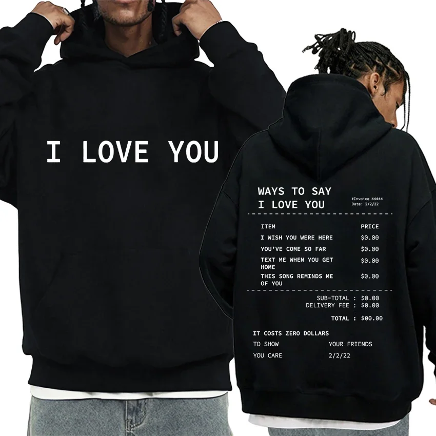 Толстовки с рисунком funny ways to say i love you для мужчин и женщин