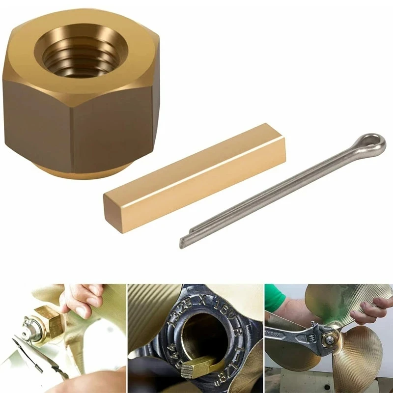 Mx 5008 prop nut kit brass 1 "& 1-1/8" для лодок inboard ski