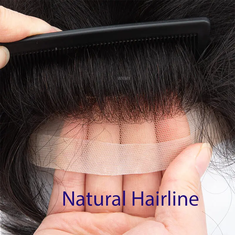 Мужской парик bio-toupee с двойным узлом - Фотография_3
