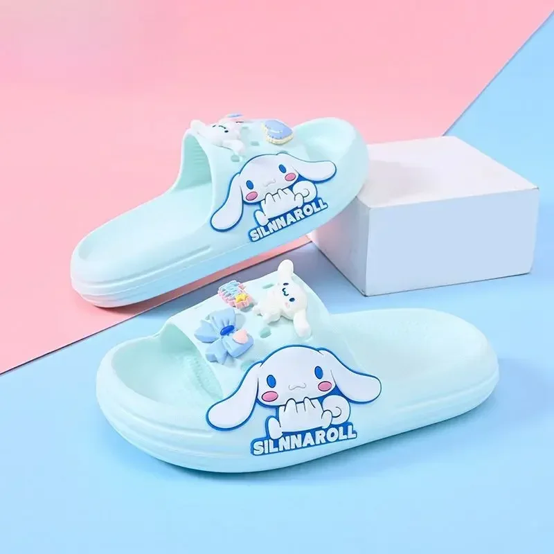 Детские тапочки kuromi kawaii в стиле аниме sanrio из пвх - Фотография_5