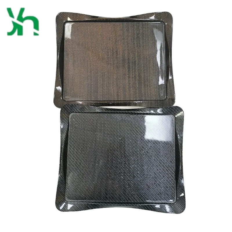 Элегантный металлический плетеный поднос из углеродного волокна 3k - Фотография_2