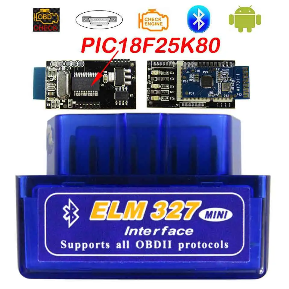 Super mini elm327 bluetooth obd2 v1