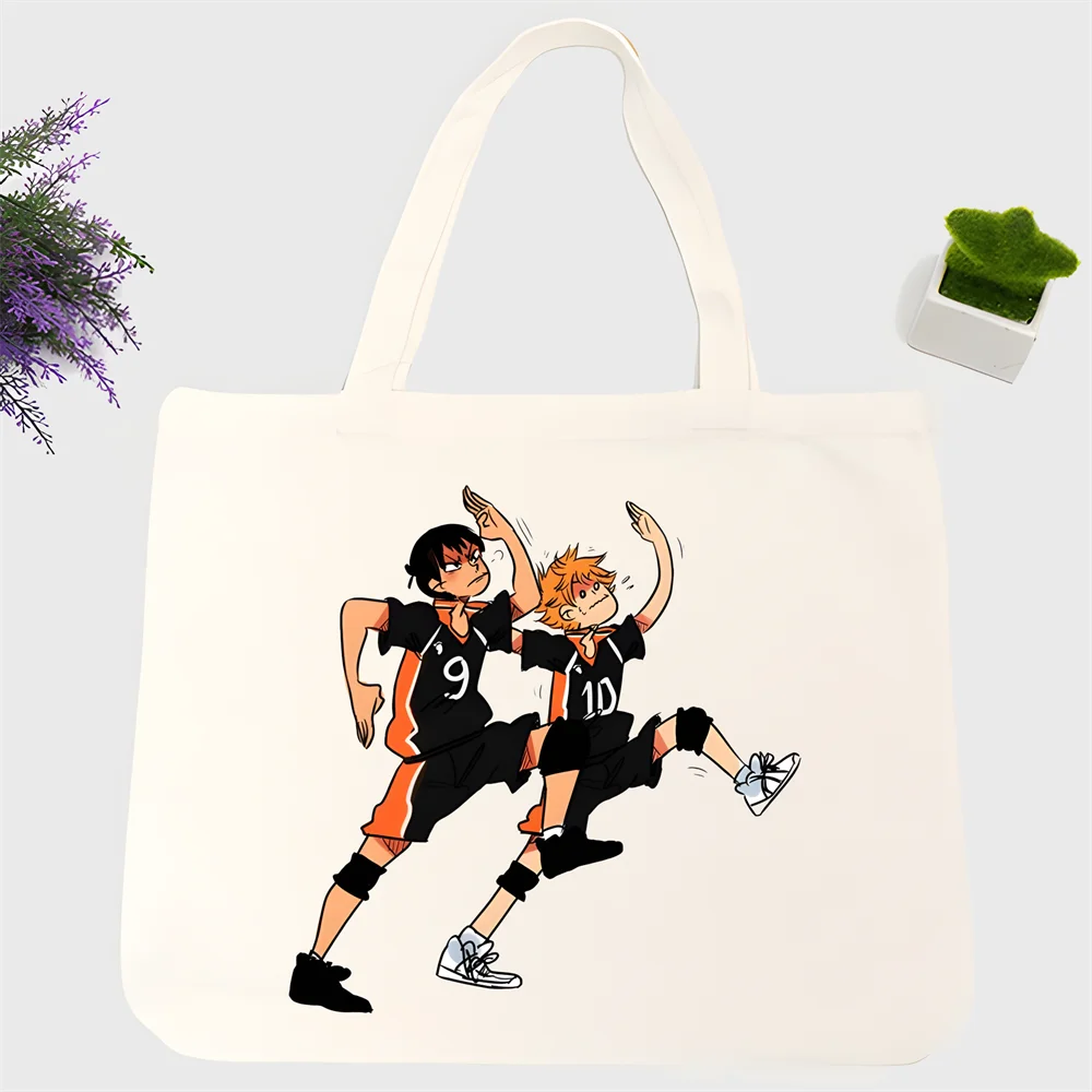 Холщовые сумки-тоуты haikyuu для дам