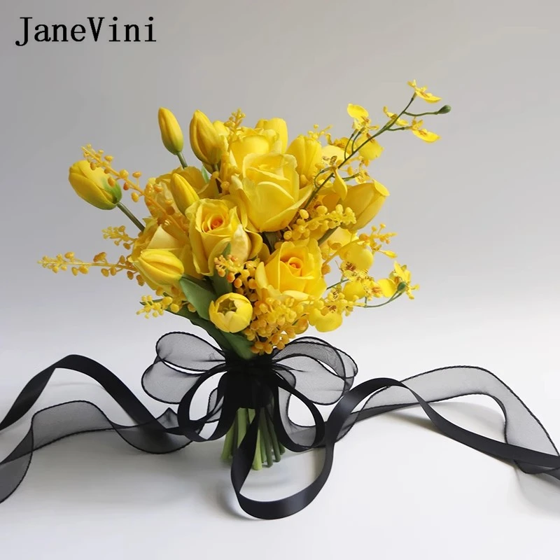 Janevini real touch желтые розы - Фотография_3