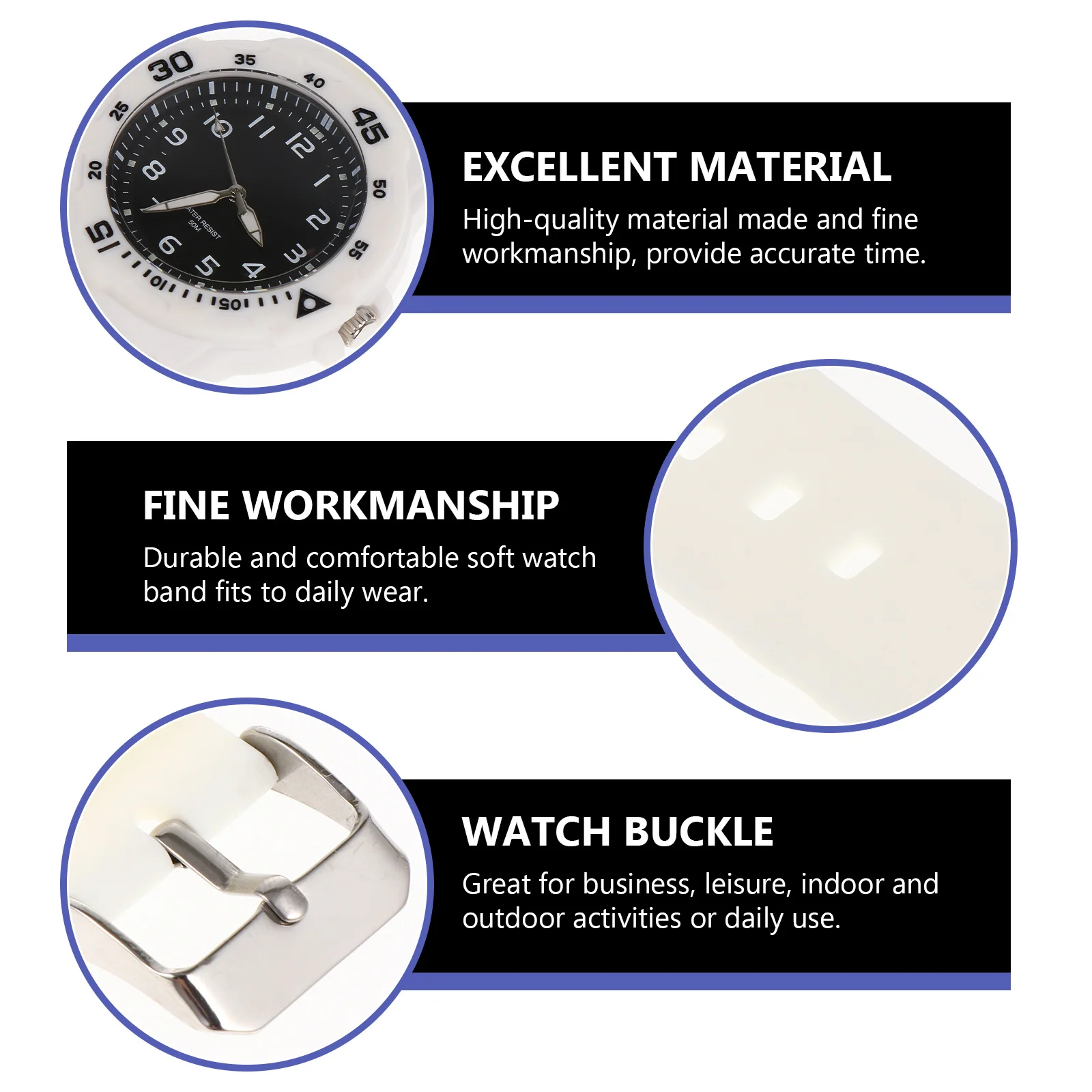 Водонепроницаемые часы с силиконовыми - Фотография_2