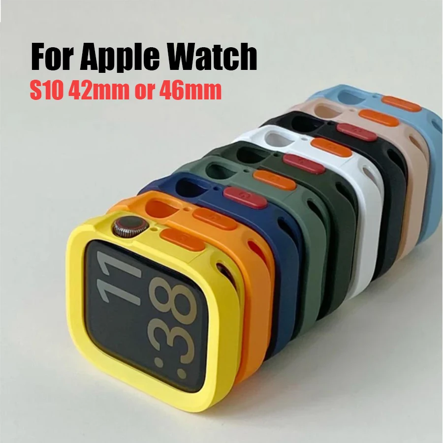 Мягкий силиконовый чехол-бампер для apple watch 10 9 8 7 6 se 5