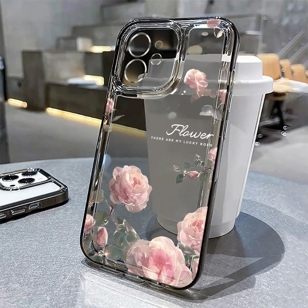 Прозрачный чехол для телефона с цветком лотоса для iphone 16 pro max - Фотография_4