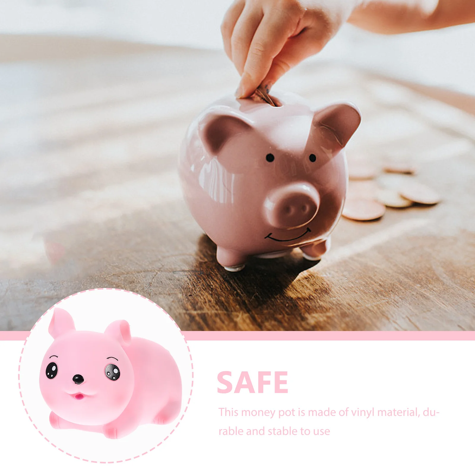 Очаровательная виниловая копилка с кроликом для детей