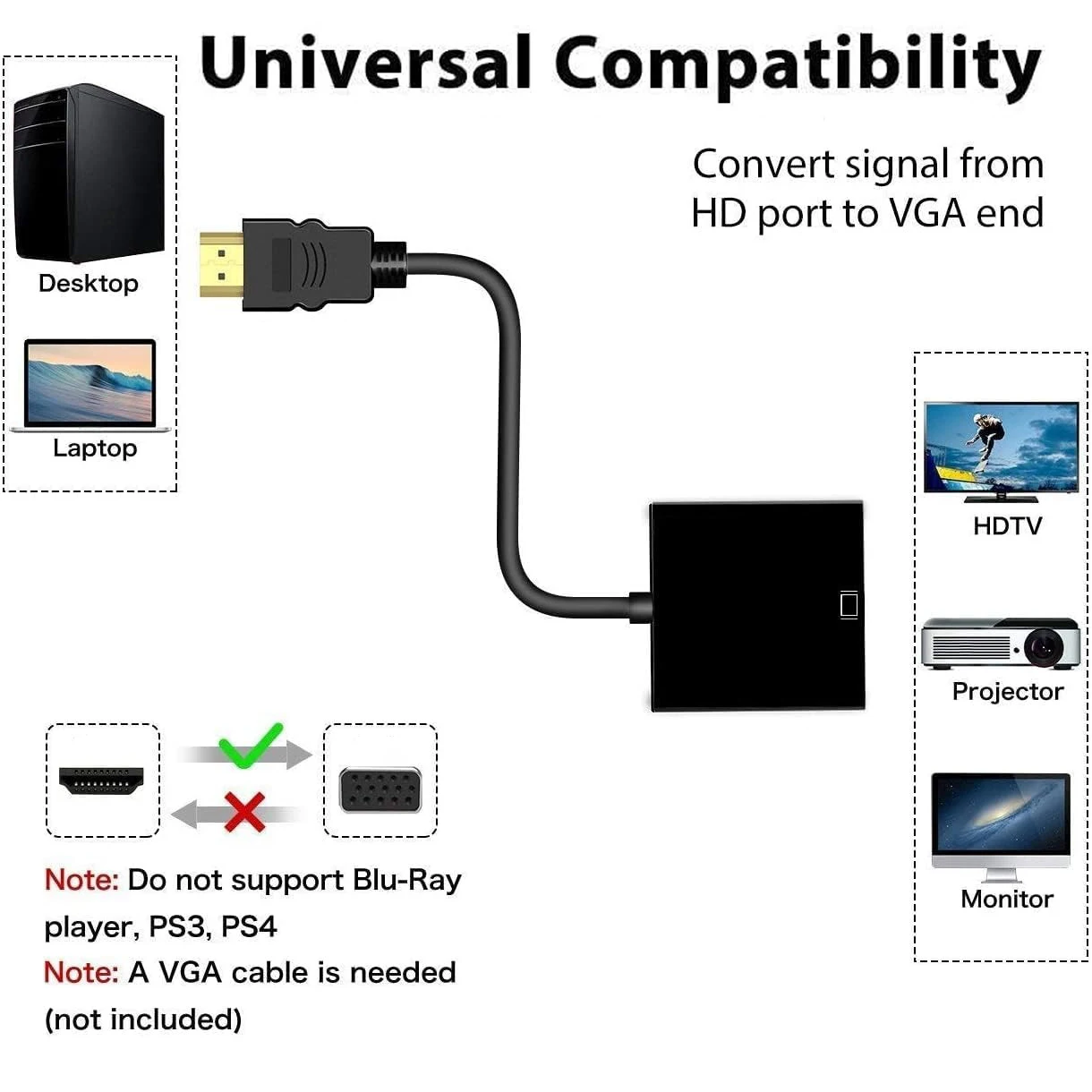 1080p hdmi-совместимый адаптер vga - Фотография_3
