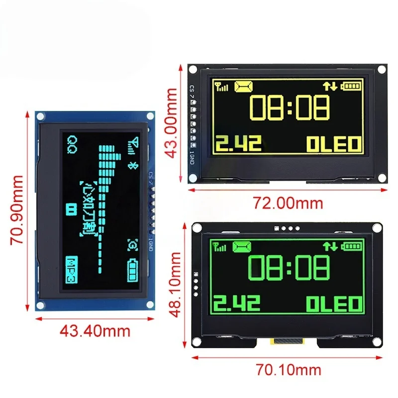 2,4 "2,42 дюйма 128x64 oled - Фотография_3