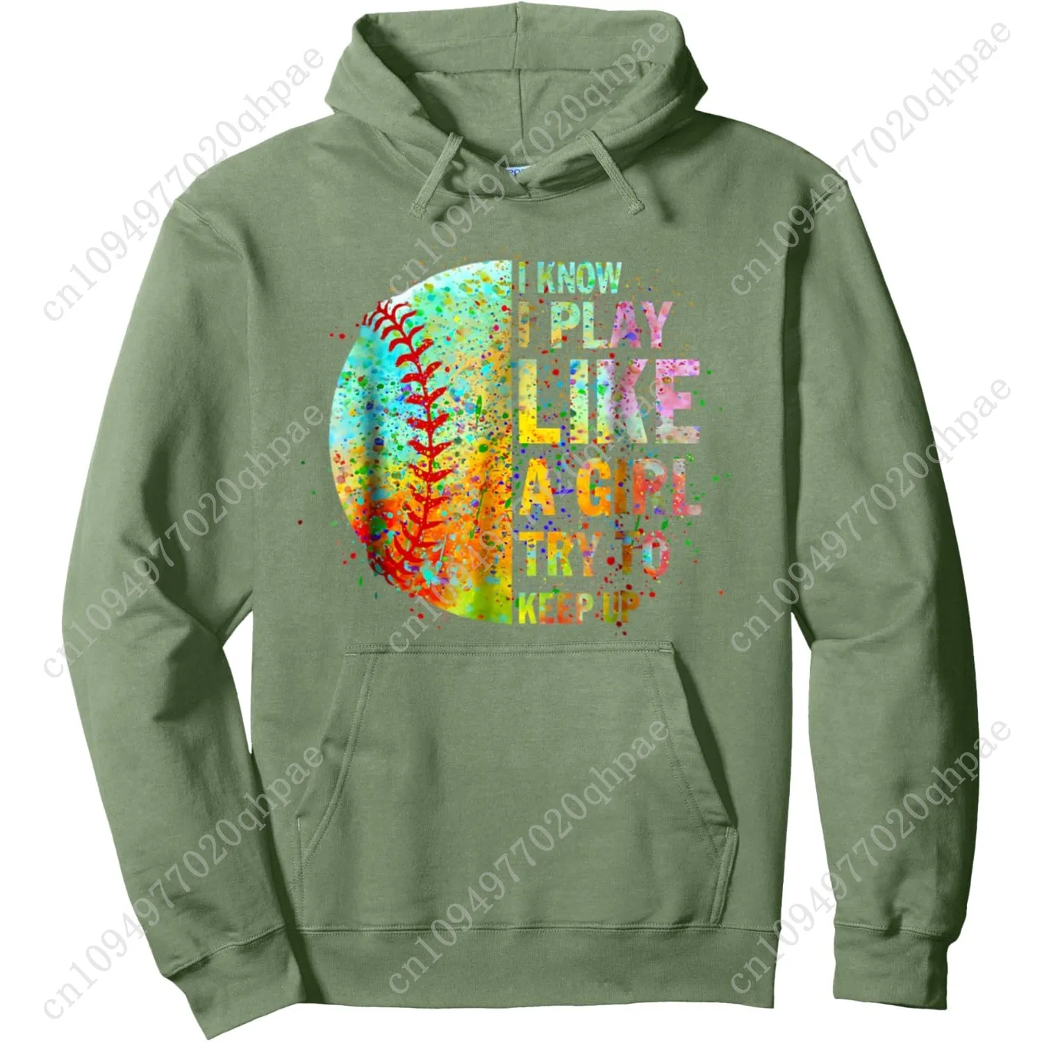 Женский пуловер с капюшоном i play - Фотография_6