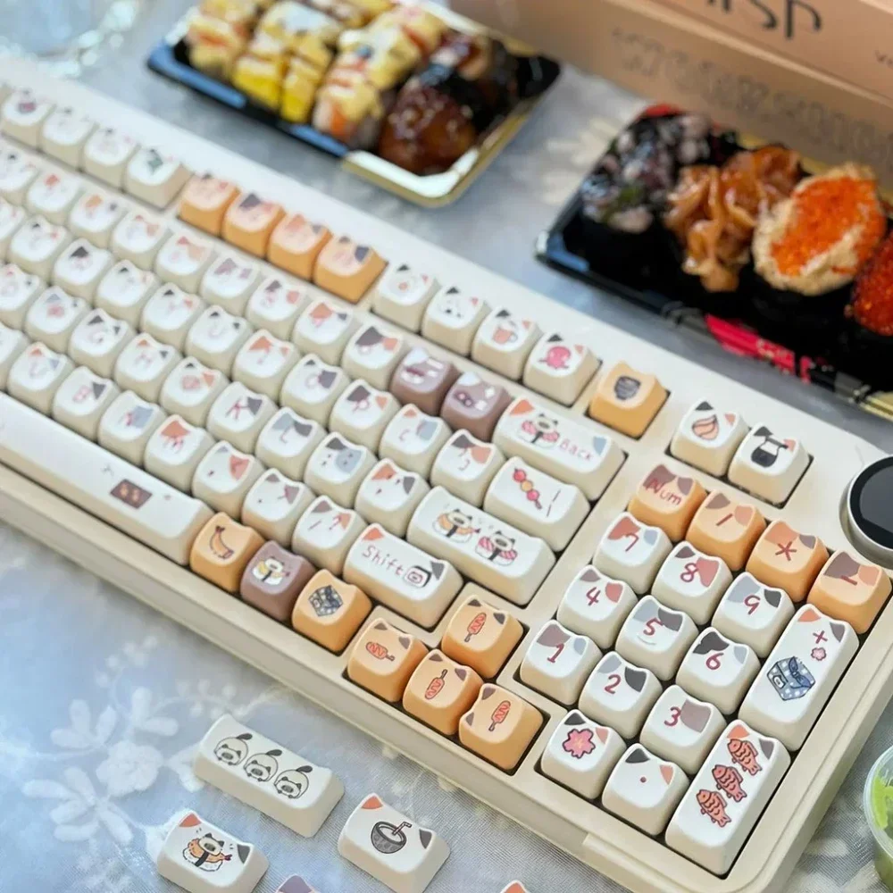 Sushi meow keycap mao profile pbt