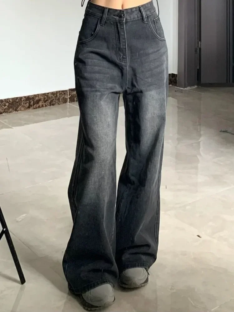 Houzhou винтажные черные джинсы