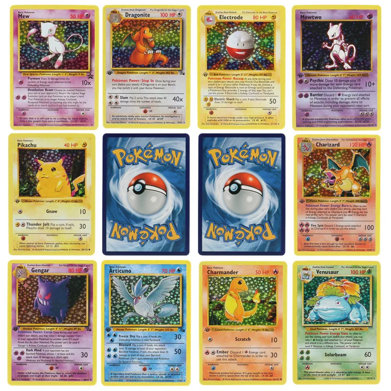 1996 г., карта pokémon первого поколения