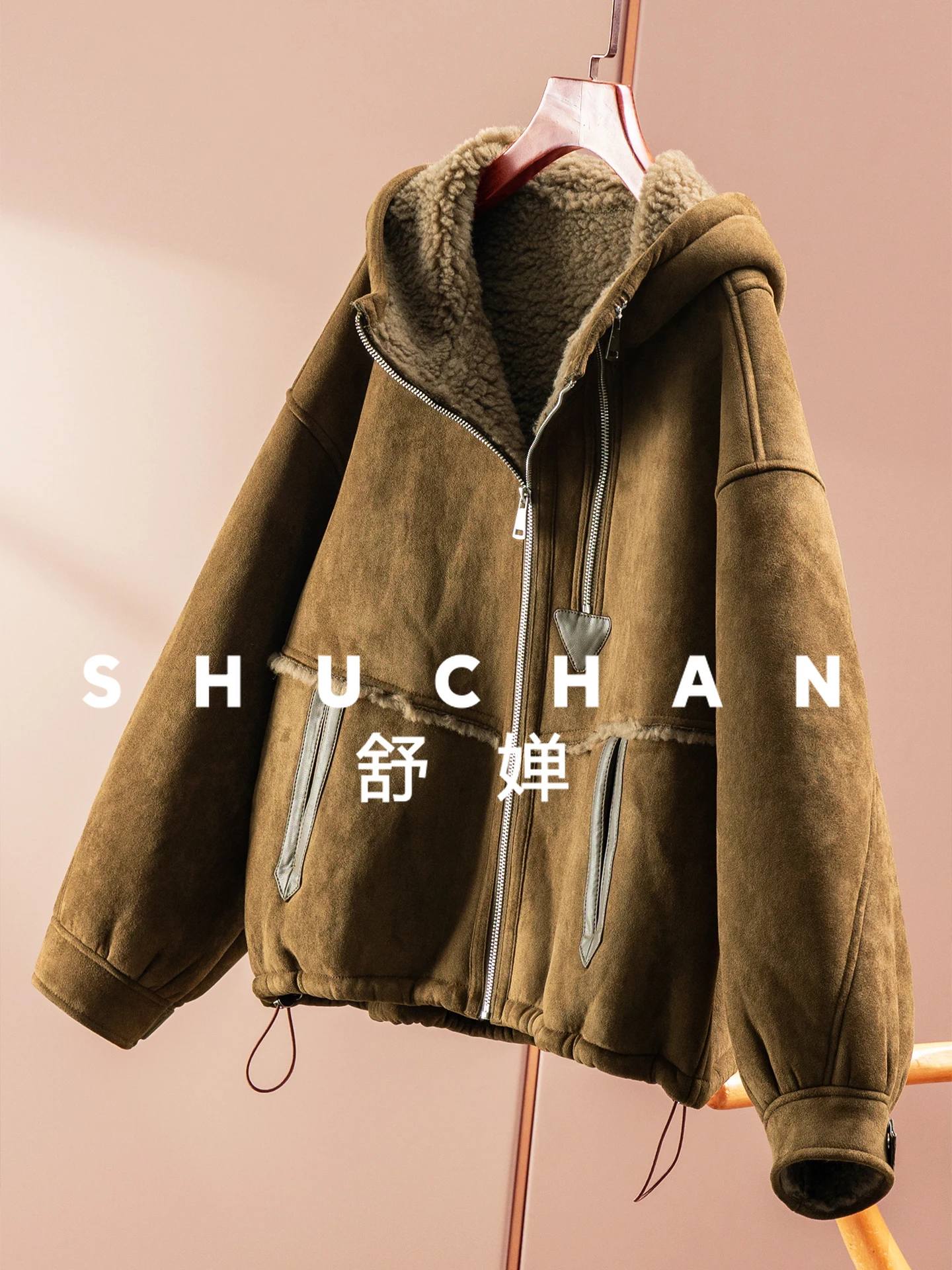 Женская куртка с капюшоном из композитного - Фотография_4