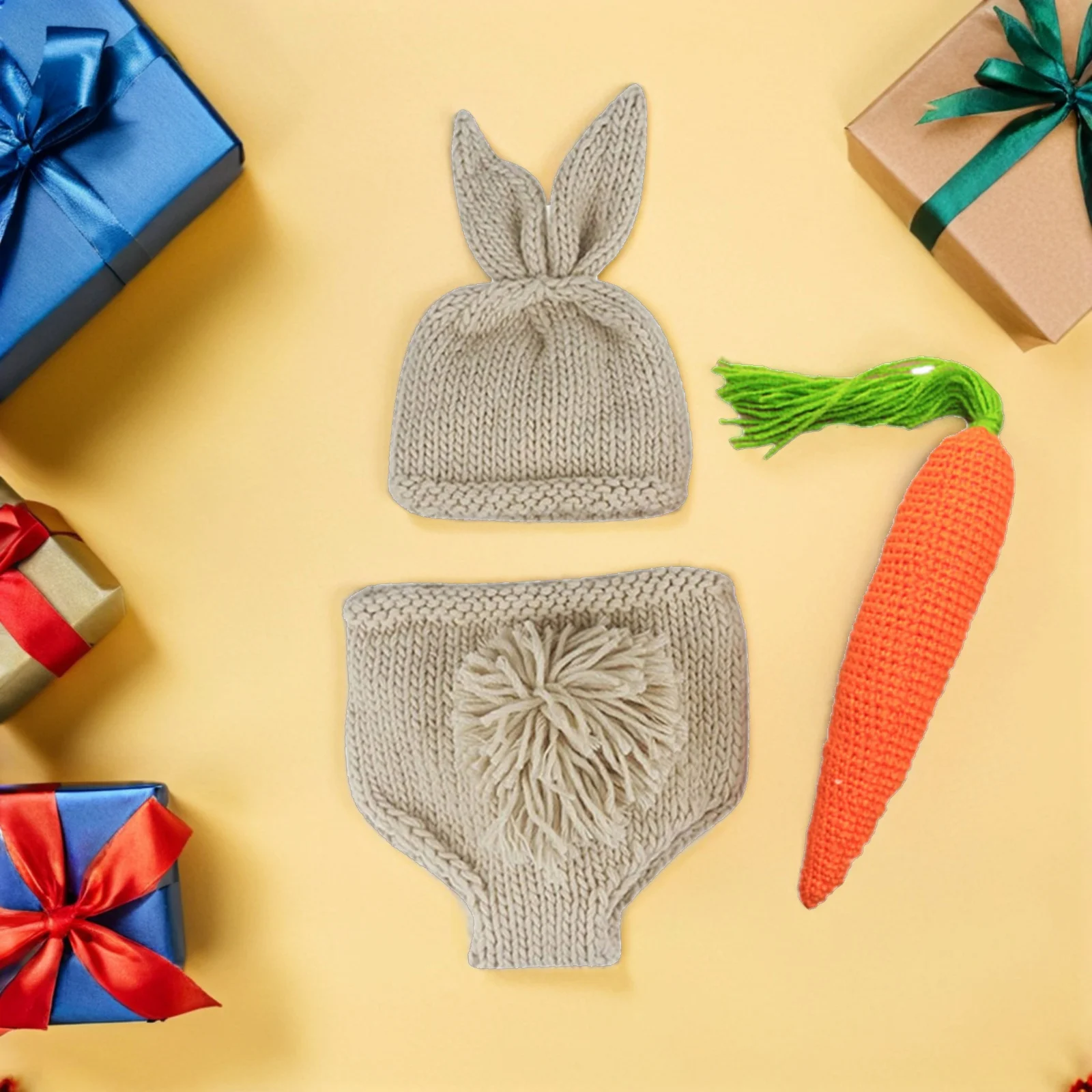 1 комплект, вязаный крючком костюм для новорожденных - Фотография_3