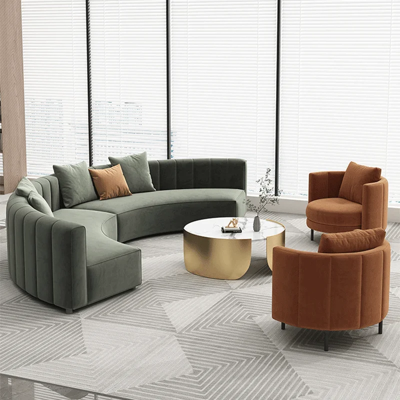 Круглый секционный диван для гостиной отеля - Фотография_3