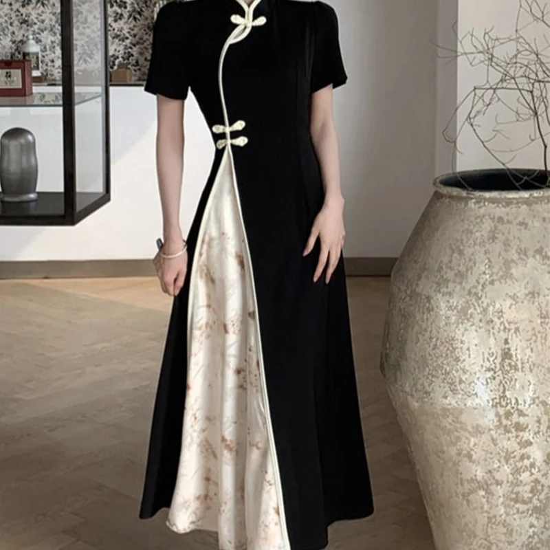 Женское длинное платье в китайском стиле - Фотография_3