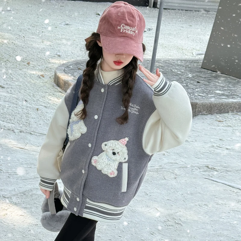 Бейсбольные куртки для девочек-подростков для детей 4-14 лет - Фотография_3