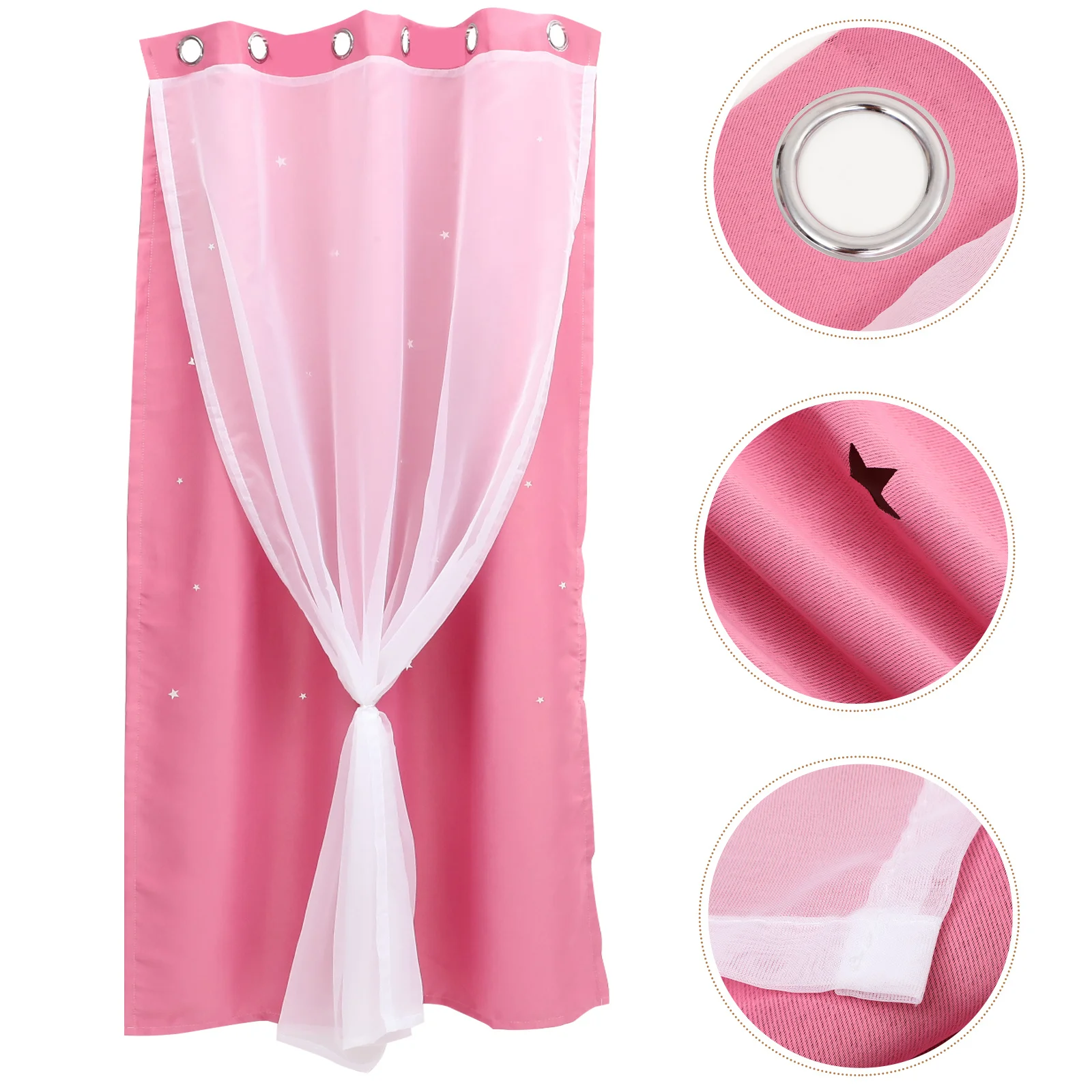 Оконная занавеска в стиле принцессы со звездным узором - Фотография_2