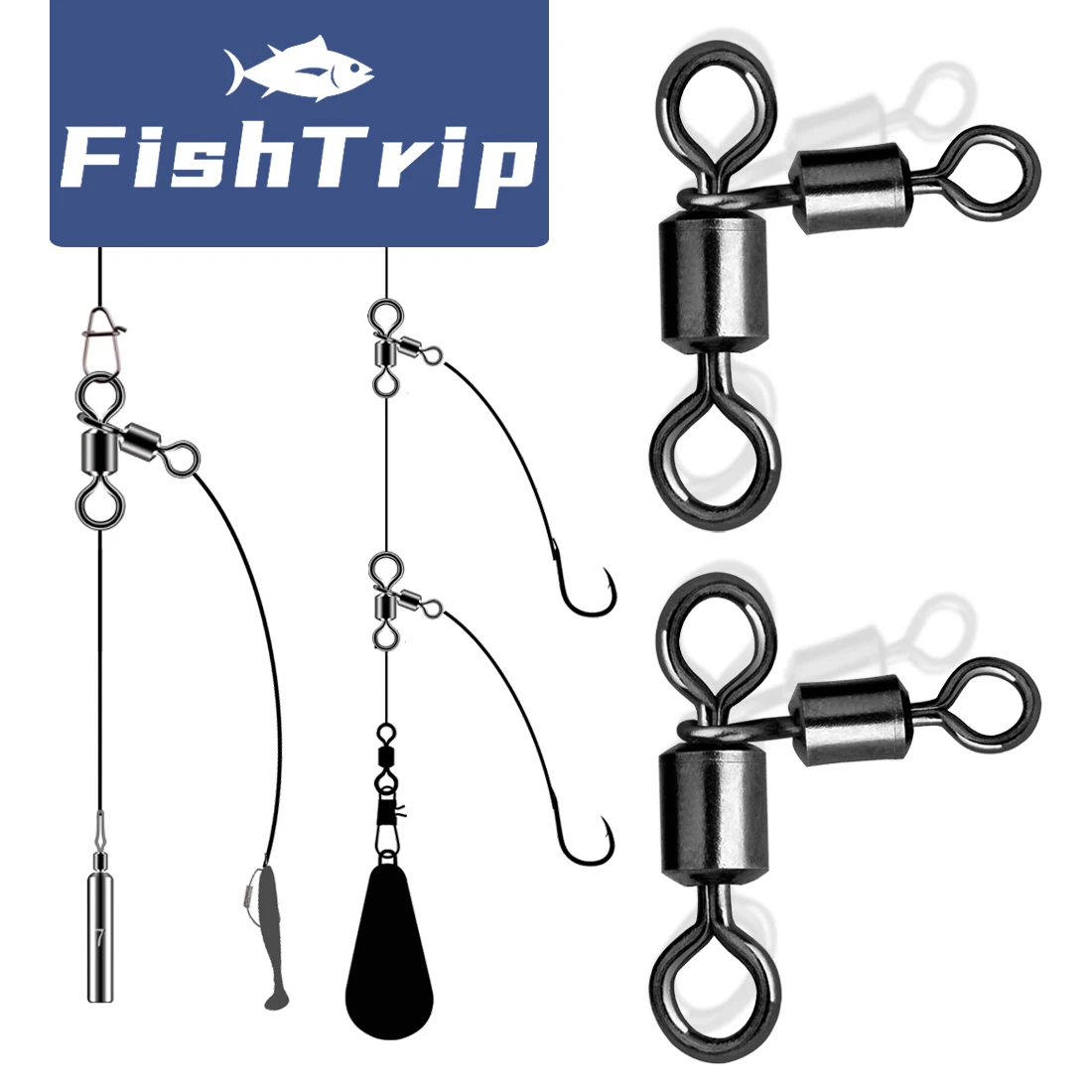 Fishtrip 3-ходовые вертлюги треугольное