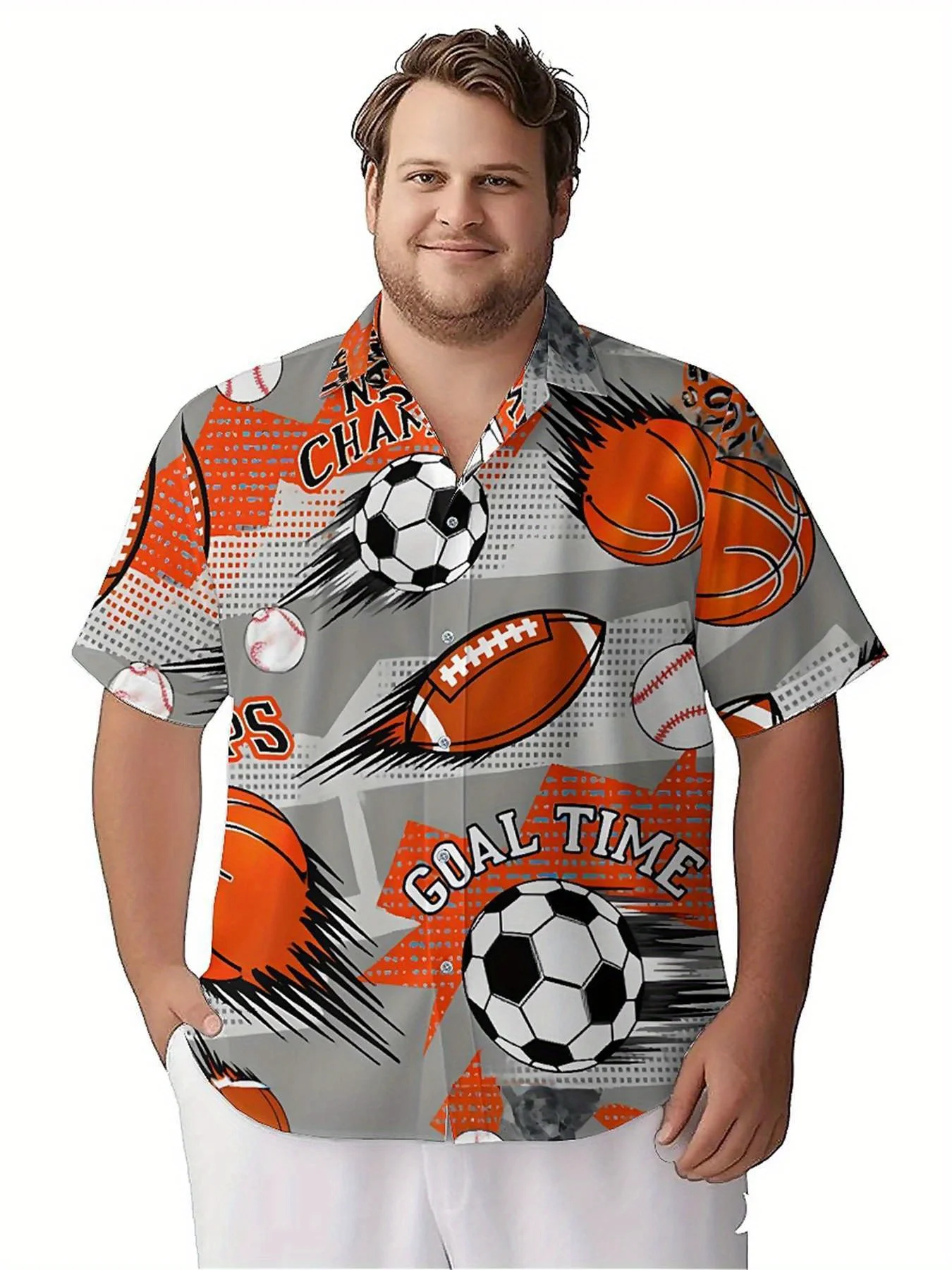 Мужские гавайские рубашки больших размеров для футбола - Фотография_5