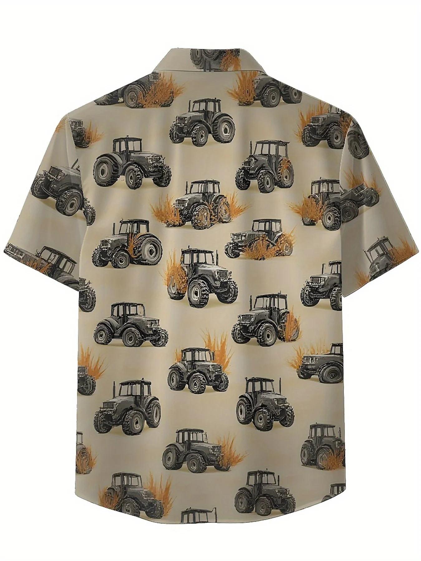 Мужские гавайские рубашки больших размеров с узором сельской фермы - Фотография_3