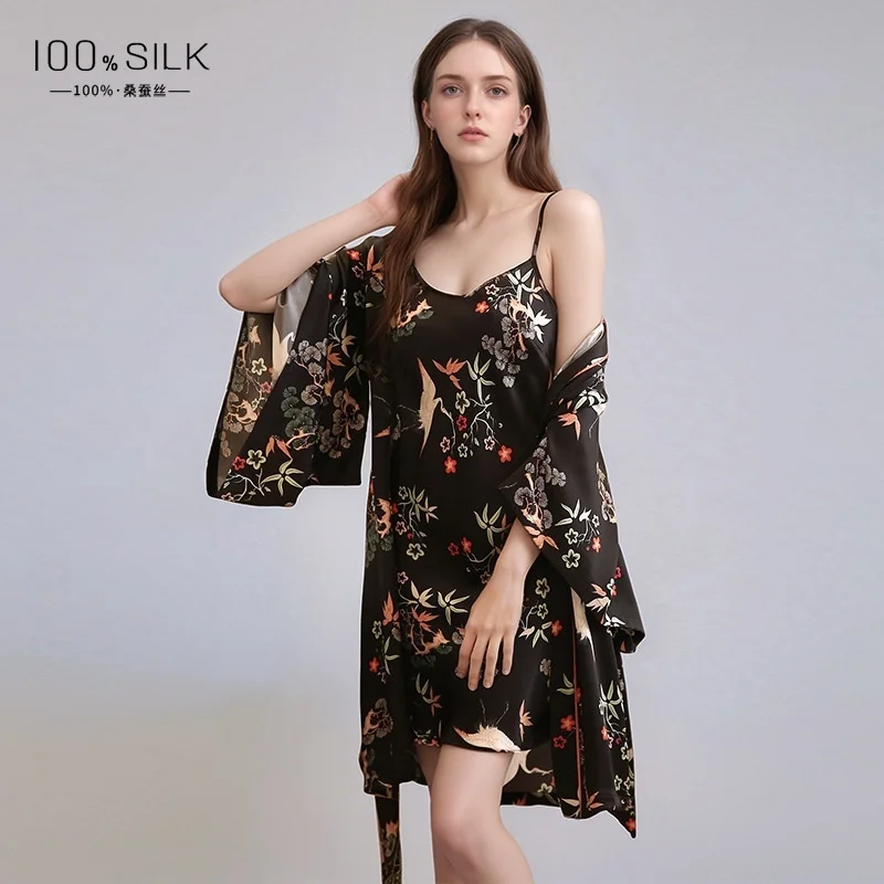 Новый стиль, комплект из двух предметов из 100% тутового шелка