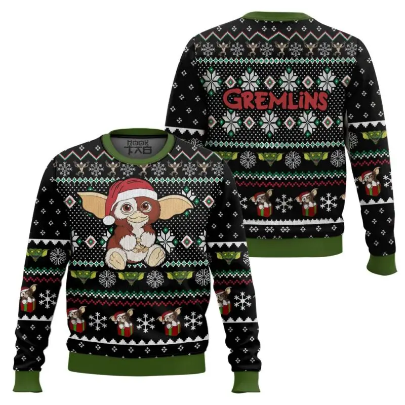 Gizmo gremlins уродливый рождественский свитер - Фотография_2