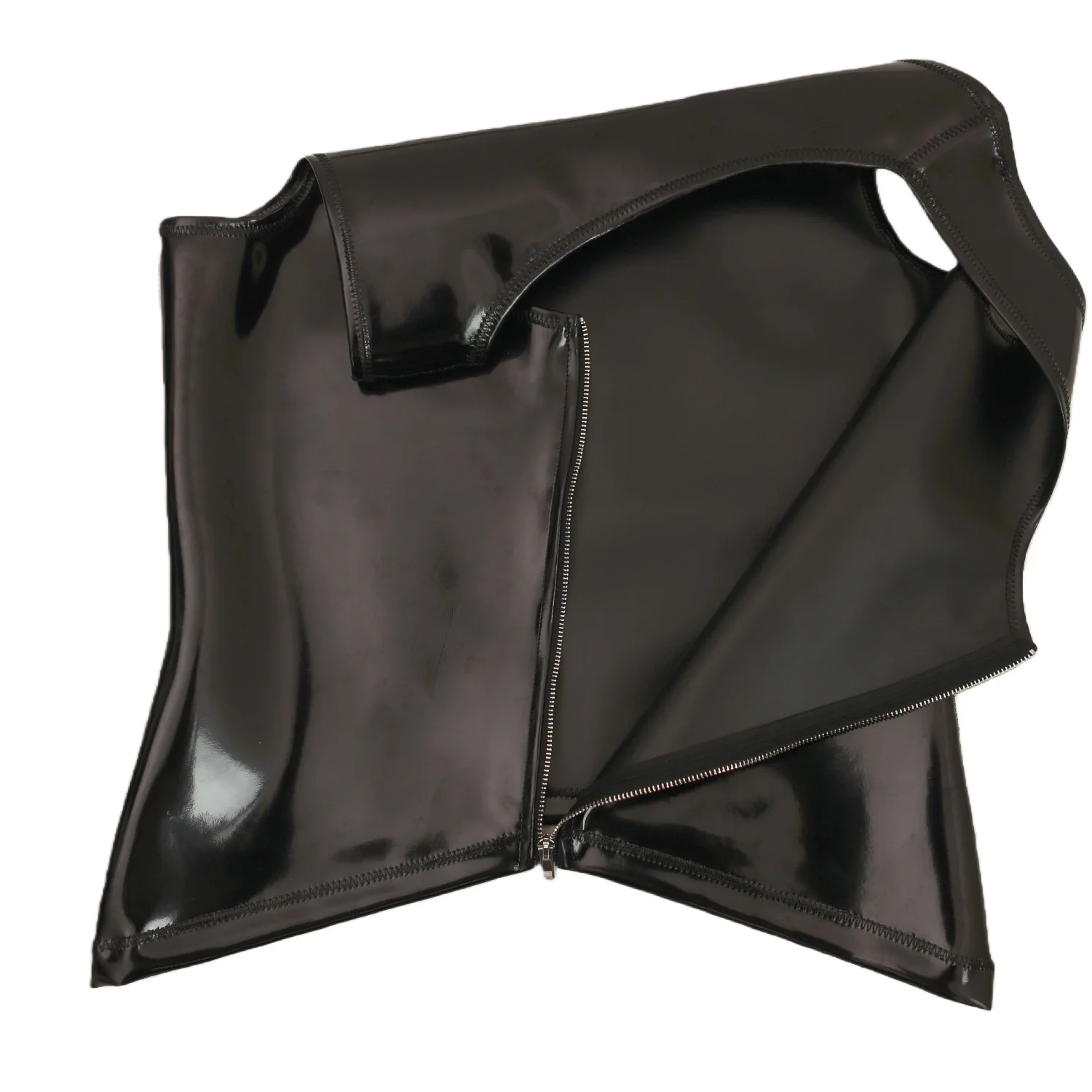 Мужской жилет без рукавов из искусственной кожи - Фотография_6